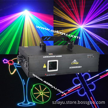 3W RGB Full Colour Stage Laser Light for Disco and Show
